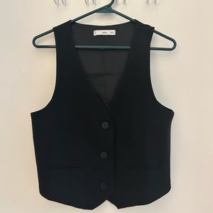 MANGO Suit Vest - Black, size medium